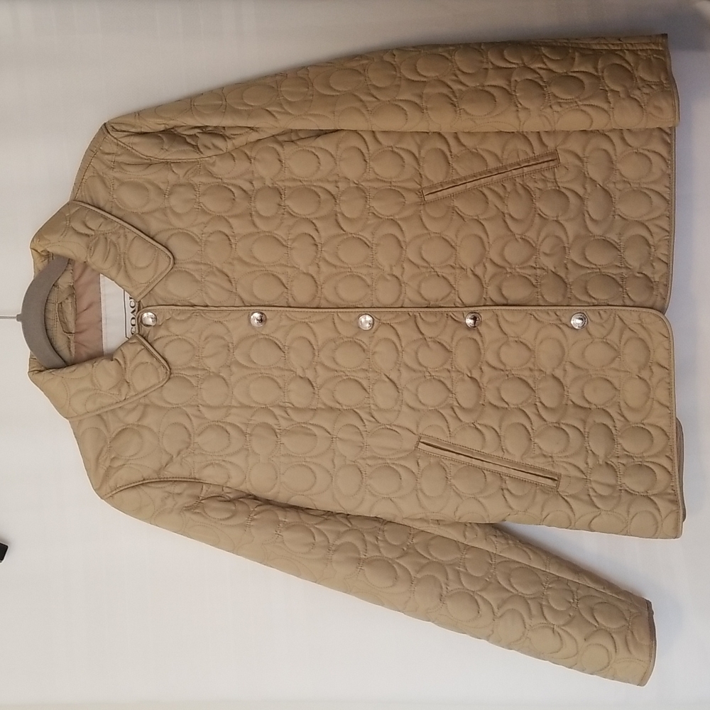 Coach  Monogram  Jacket Color: Tan Sz:S